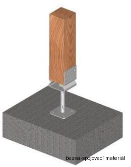 Kotevní patka BV/T 14-07 60x80 mm stavitelná