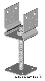 Kotevní patka BV/T 14-07 120x120 mm stavitelná
