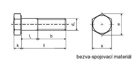 Šroub se šestihrannou hlavou DIN 931 M5x50 mm, částečný závit, zinek bílý, ocel 8.8 