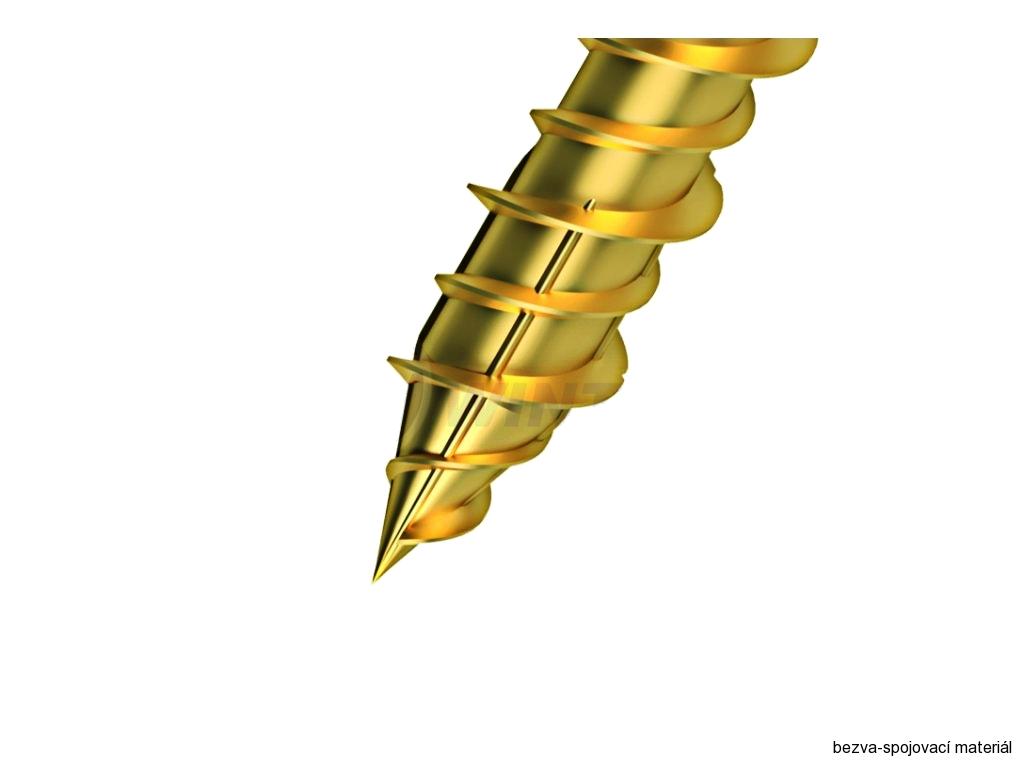 Vrut do dřevostavby RAPID 8x120/80 TORX zinek žlutý