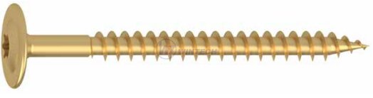 Vrut pro dřevostavbu GPR /STARDRIVE/ 5x60 mm, talířová hlava, zinek žlutý