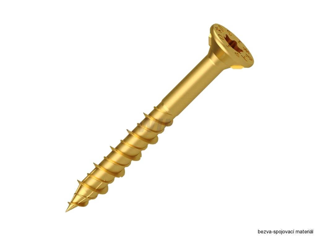 Vrut do dřevostavby RAPID 6x50/29 TORX zinek žlutý