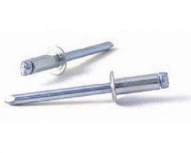 Trhací nýt ocel - ocel 4,0x14 mm plochá hlava, zinek bílý