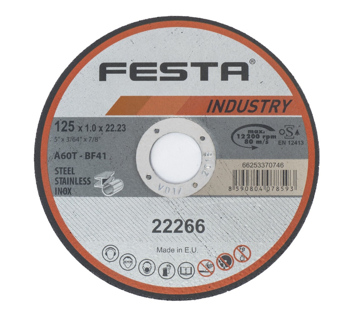 Řezný kotouč na kov a nerez 150x1,6x22,2 FESTA Industry - profi