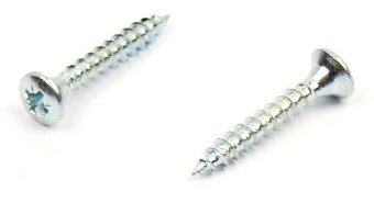 Vrut do dřeva zápustná čočková hlava 3x20 mm, zinek bílý