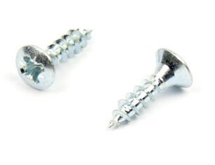 Vrut do dřeva zápustná čočková hlava 4x20 mm, zinek bílý