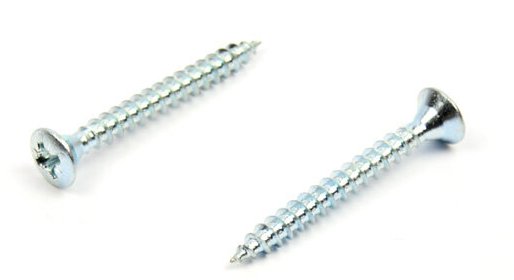 Vrut do dřeva zápustná čočková hlava 4,5x45 mm, zinek bílý