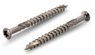 Terasový vrut 5x60 nerez C1 AISI 410, se zesíleným tělem, čočkovitá hlava, TORX