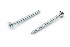 Páskovaný vrut do dřeva 4x30 mm, PZ, zinek bílý, zápustná hlava