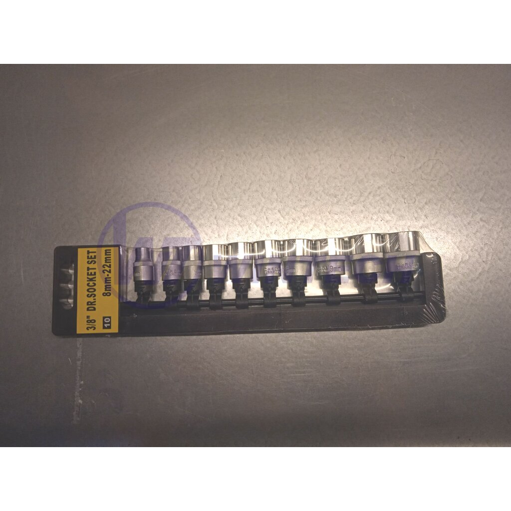 Sada nástrčných klíčů, 10 ks, 3/8", 8-22mm