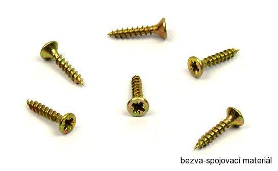 Univerzální vrut do dřeva 2,5x16 plný závit zinek žlutý