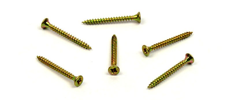 Univerzální vrut do dřeva 3x25 plný závit zinek žlutý