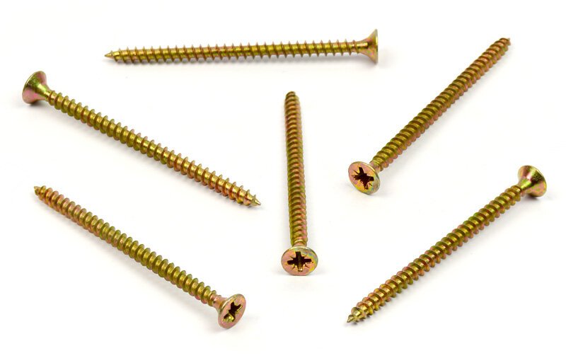 Univerzální vrut do dřeva 4,5x70 plný závit zinek žlutý