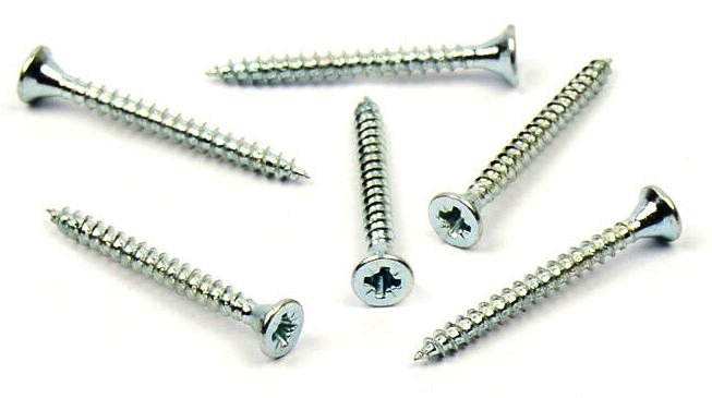 Univerzální vrut do dřeva 4x50 plný závit zinek bílý