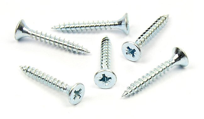 Univerzální vrut do dřeva 5x35 plný závit zinek bílý