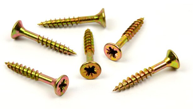 Univerzální vrut do dřeva 4,5x35/24 částečný závit zinek žlutý