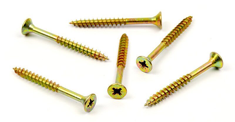 Univerzální vrut do dřeva 5x50/30 částečný závit zinek žlutý