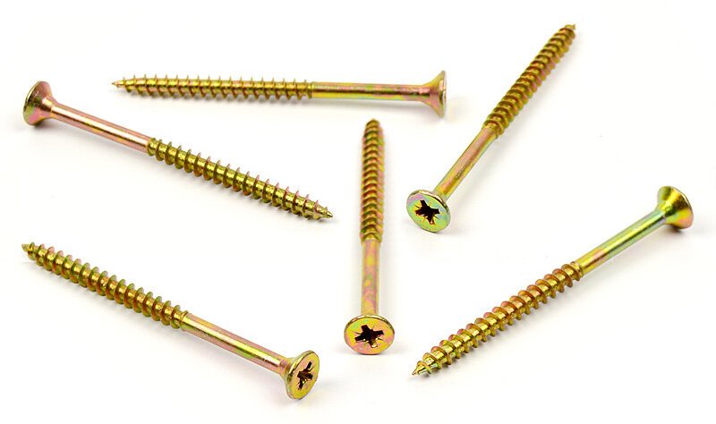 Univerzální vrut do dřeva 5x90/60 částečný závit zinek žlutý