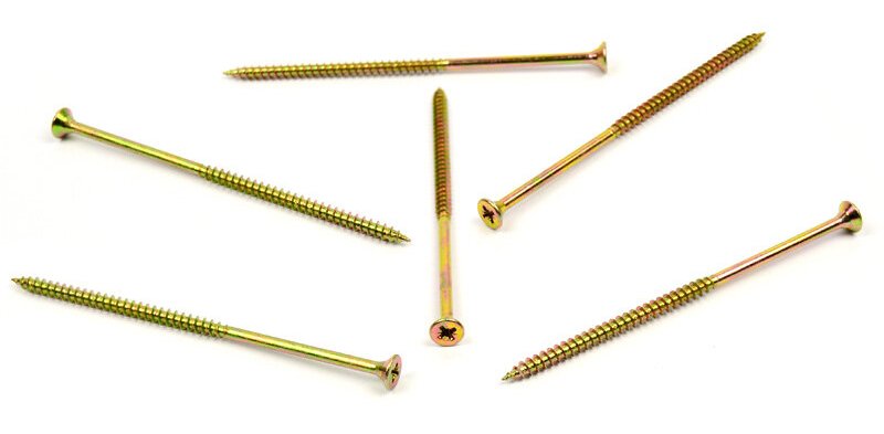 Univerzální vrut do dřeva 5x140/70 částečný závit zinek žlutý