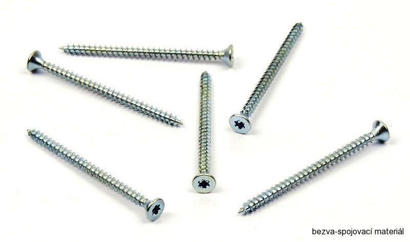 Univerzální vrut do dřeva 3,5x40 TORX zinek bílý