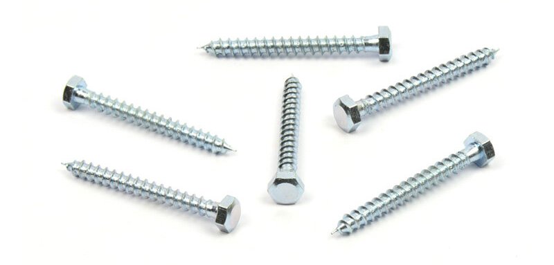 Podstavcový vrut do dřeva 5x60 zinek bílý, DIN 571