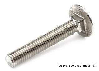 Vratový šroub M12x30 zinek bílý