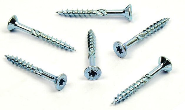 Vruty pro dřevostavby HBS 4x45 zinek bílý