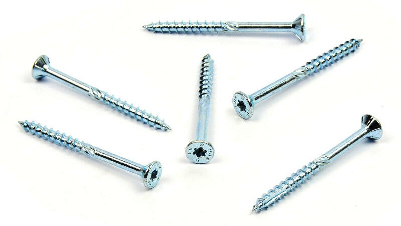 Vruty pro dřevostavby HBS 5x45 zinek bílý