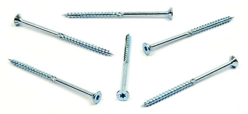 Vruty pro dřevostavby HBS 5x90 zinek bílý