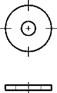 Podložka M20 pro dřevěné konstrukce bez povrchové úpravy