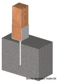Kotevní patka do betonu 150x120 mm BV/T 14-02
