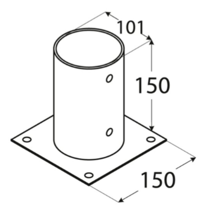 Patka sloupku 100 kruhová
