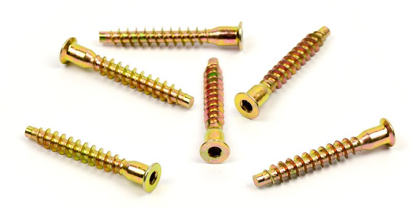 Konfirmát 3,0 mm, 7x50 mm, hrubý závit, zinek žlutý