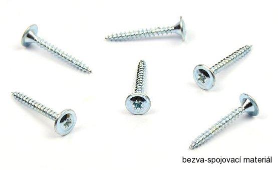 Vrut do dřeva s rámovou hlavou 3,5x30 mm zinek bílý