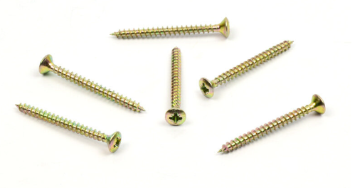 Vrut do dřeva zápustná čočková hlava 4x40 mm, zinek žlutý