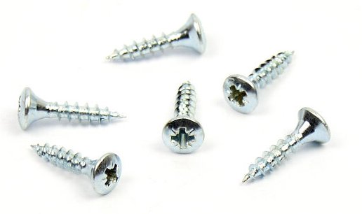 Vrut do dřeva zápustná čočková hlava 3x14 mm, zinek bílý