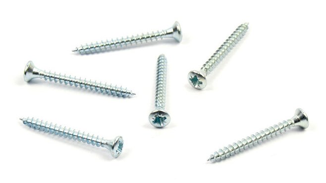 Vrut do dřeva zápustná čočková hlava 3,5x40 mm, zinek bílý