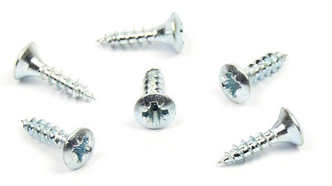 Vrut do dřeva zápustná čočková hlava 4x16 mm, zinek bílý