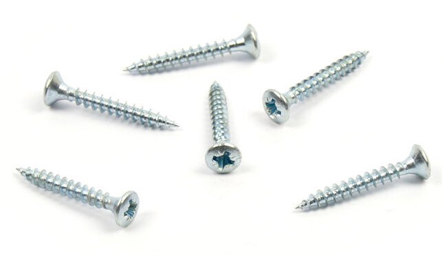 Vrut do dřeva zápustná čočková hlava 4x30 mm, zinek bílý