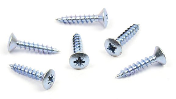 Vrut do dřeva zápustná čočková hlava 5x25 mm, zinek bílý