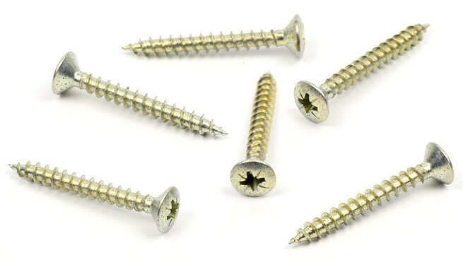 Vrut do dřeva zápustná čočková hlava 5x40 mm, zinek bílý