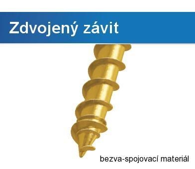 Vrut pro dřevostavbu GPR /STARDRIVE/ 10x180/100 mm, talířová hlava, zinek žlutý