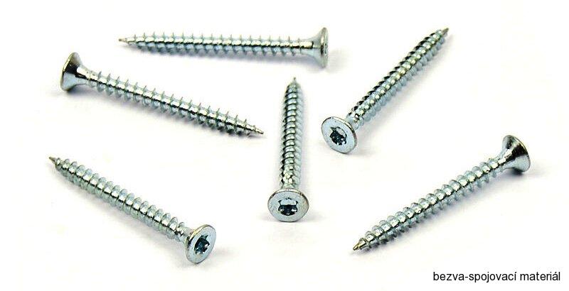 Univerzální vrut do dřeva 6x50 TORX zinek bílý