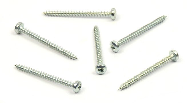 Vrut do dřeva s půlkulatou hlavou 3,5x35 zinek bílý křížová drážka PZ 