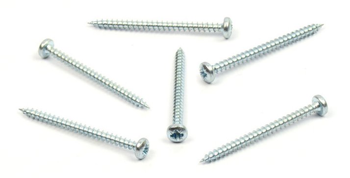 Vrut do dřeva s půlkulatou hlavou 3,5x50 zinek bílý křížová drážka PZ 