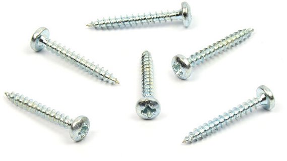 Vrut do dřeva s půlkulatou hlavou 4x30 zinek bílý křížová drážka PZ 