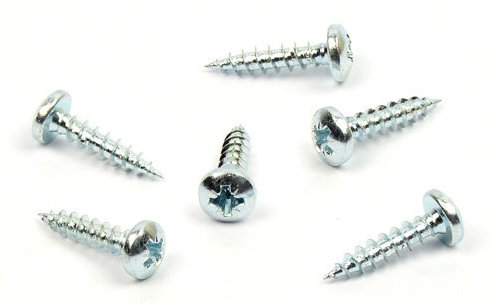 Vrut do dřeva s půlkulatou hlavou 4,5x30 zinek bílý křížová drážka PZ 