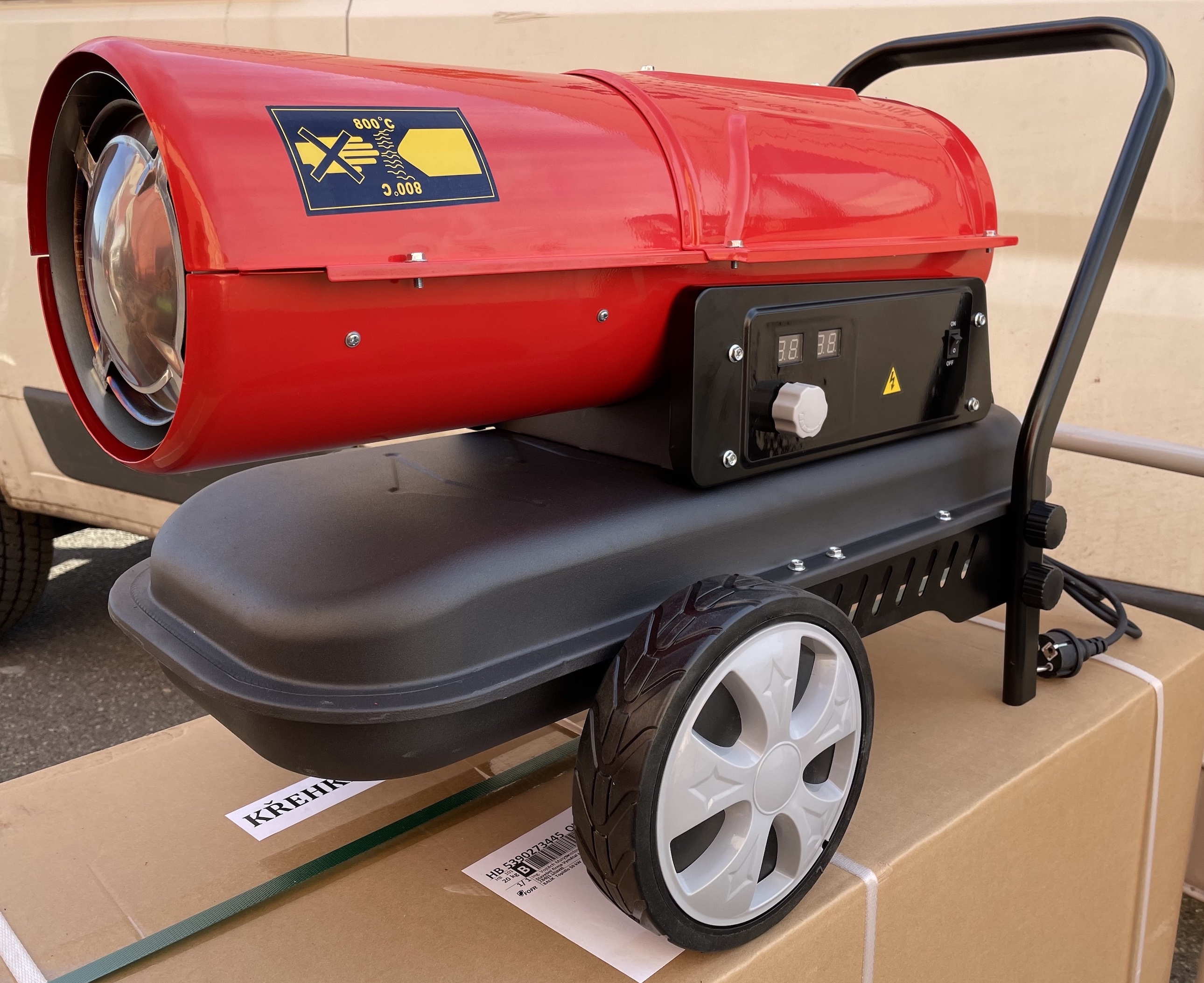 Naftové topidlo 20 kW s termostatem