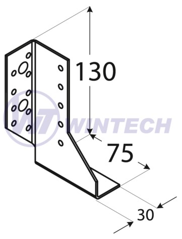 Trám.botka dělená WBD 1, 130x75x30 L, 1 ks