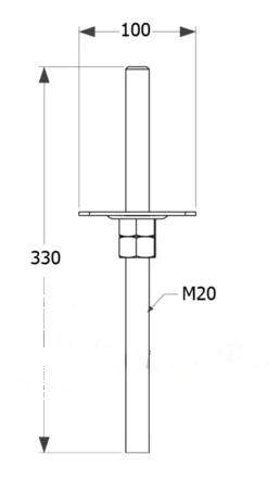 Patka sloupku PPSR 100, 100x330